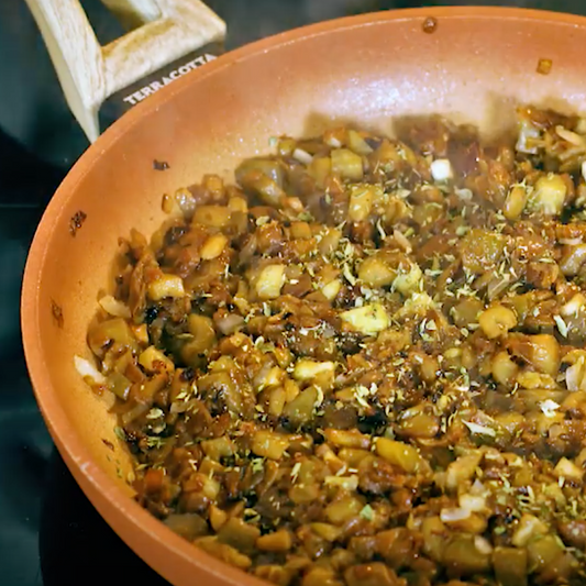 Morcilla de berenjena del chef