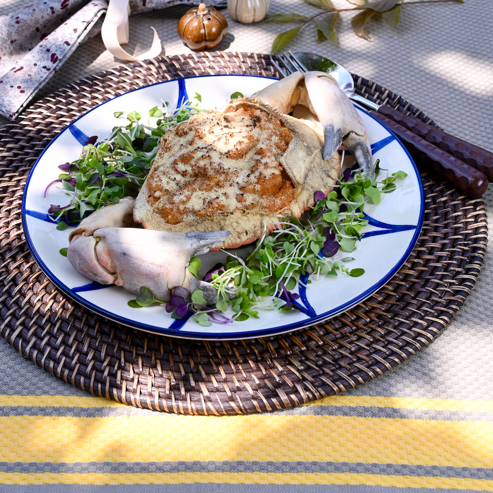 Buey de mar relleno y gratinado