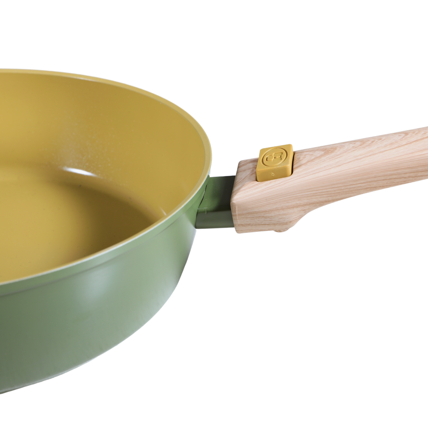 AmVegan deep frying pan with removable handle, suitable for oven and all types of cookers, including induction