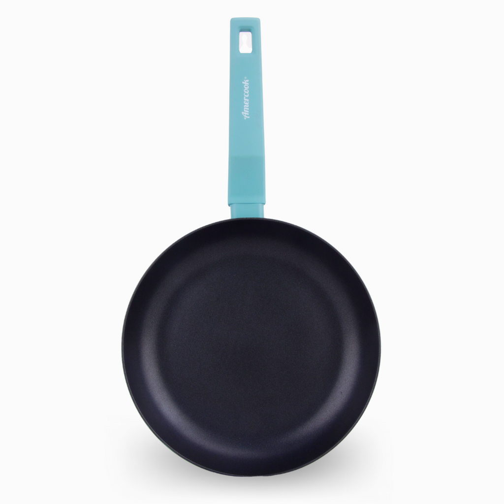 Juego de 2 sartenes COLORS de 22 y 26 cms Ø azul cielo, aptas para todo tipo de cocina incluso inducción