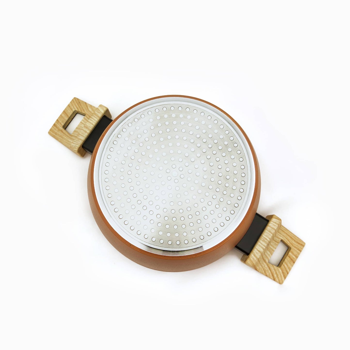 Terracotta saucepan with lid