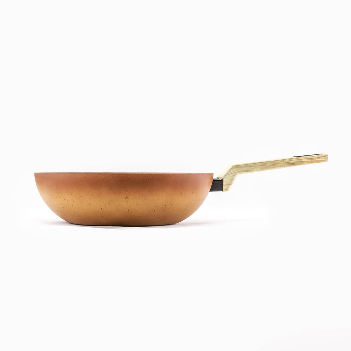 Wok Terracotta acabado polvo de piedra. Apta para todo tipo de cocinas, incluso inducción