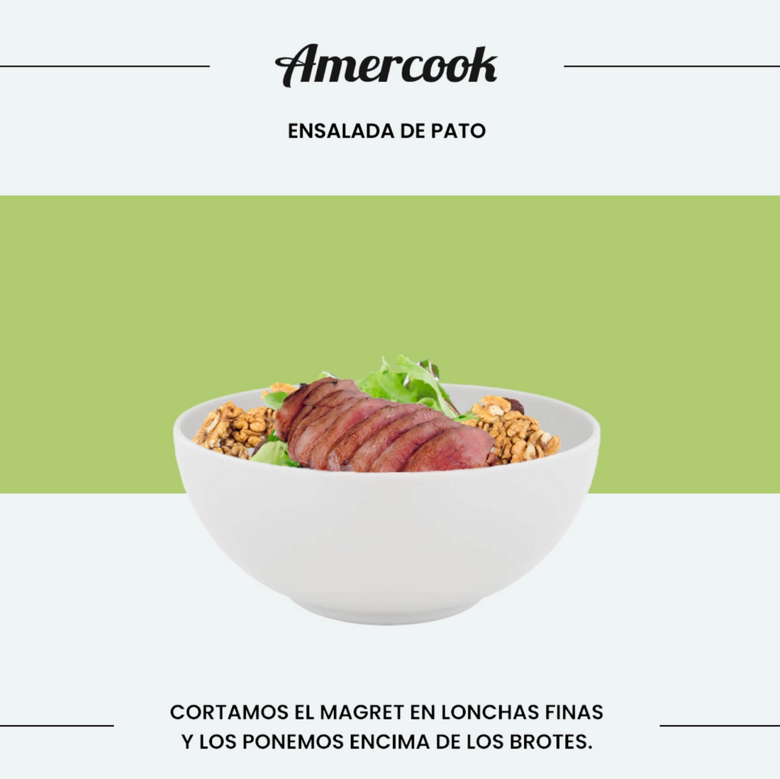 Ensalada de magret de pato con nueces y frutos rojos
