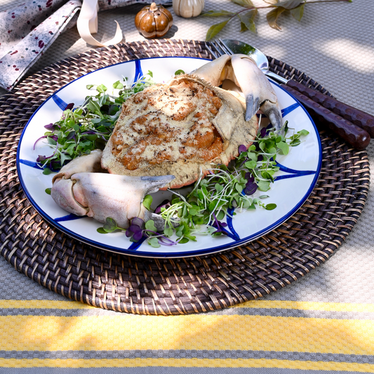Buey de mar relleno y gratinado