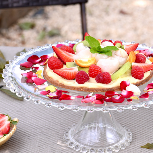 Tarta de frutas y crema pastelera