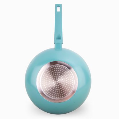 Sky blue COLORS wok + grill pack, suitable for all types of cookers, including induction