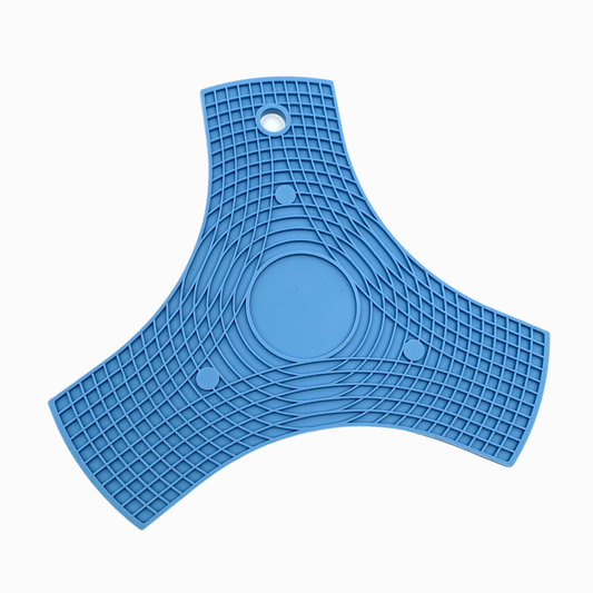 Sky blue silicone star trivet