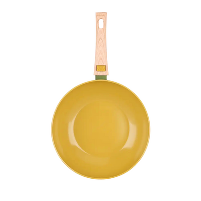 AmVegan wok with removable handle, suitable for oven and all types of cookers, including induction 