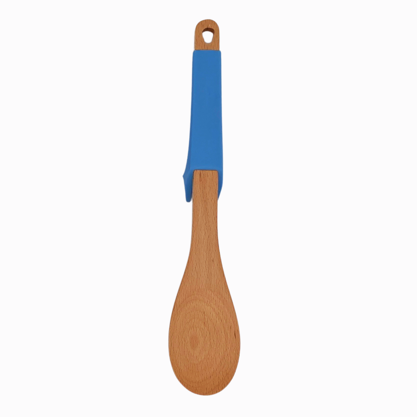 Stackable silicone and bamboo wood ladle