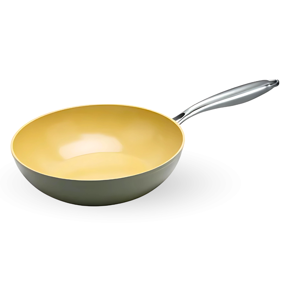 AmVegan Chef by Fran López professional wok with riveted handle, suitable for all types of cookers including induction