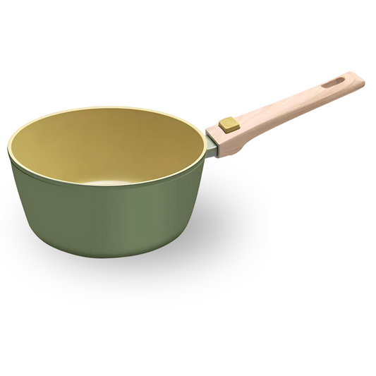 AmVegan saucepan with removable handle, suitable for oven and all types of cookers, including induction 