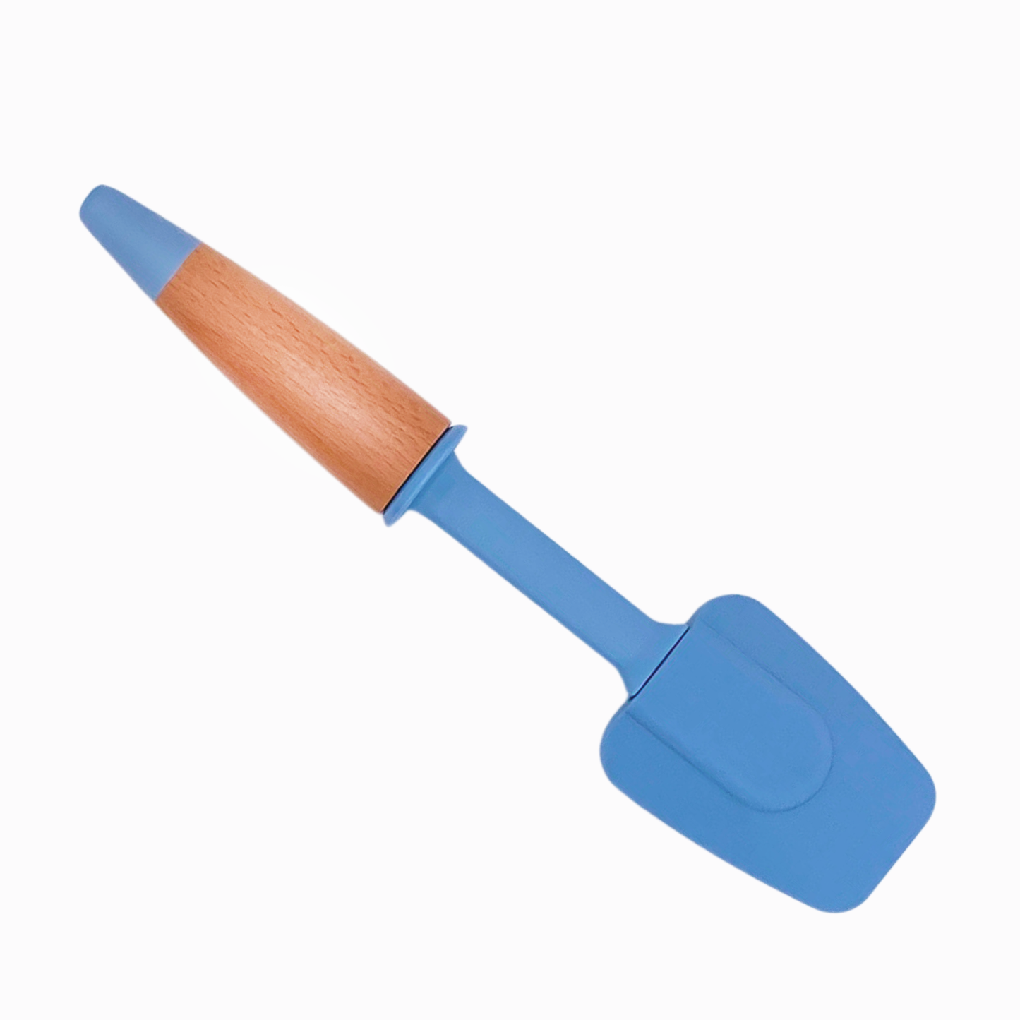 Silicone and bamboo wood pastry tongue