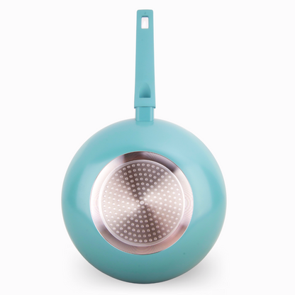 Sky blue COLORS wok, suitable for all types of cookers including induction