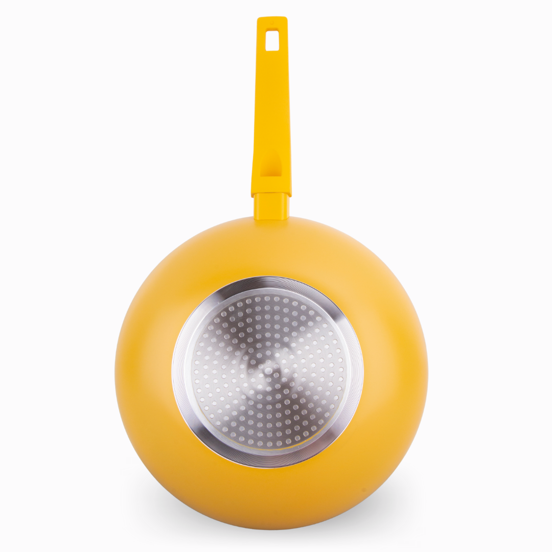 Lemon yellow COLORS wok, suitable for all types of cookers including induction 