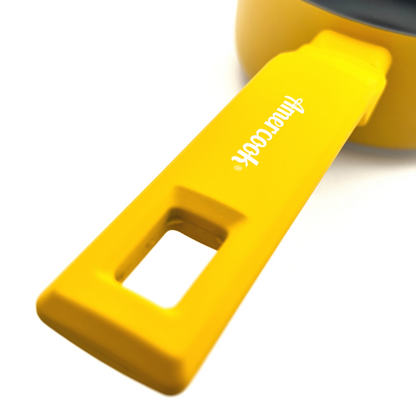 COLORS lemon yellow saucepan, suitable for all types of cookers, including induction 