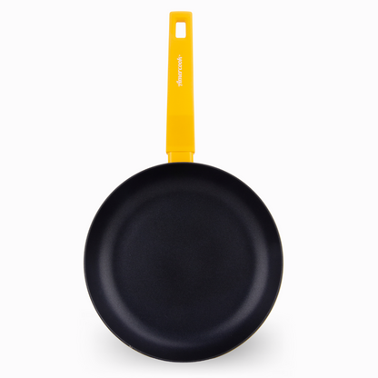 Juego de 2 sartenes COLORS amarillo limón, aptas para todo tipo de cocina incluso inducción