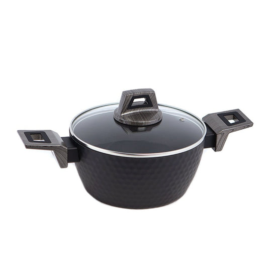 Black Ice diamond finish casserole. For all types of cookers, including induction