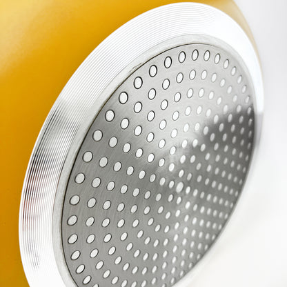 Lemon yellow COLORS saucepan, suitable for all types of cookers, including induction 