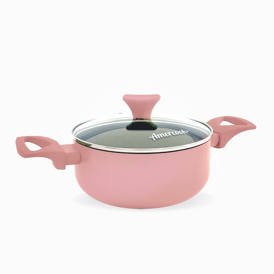 Pastel pink COLORS saucepan, suitable for all types of cookers, including induction 