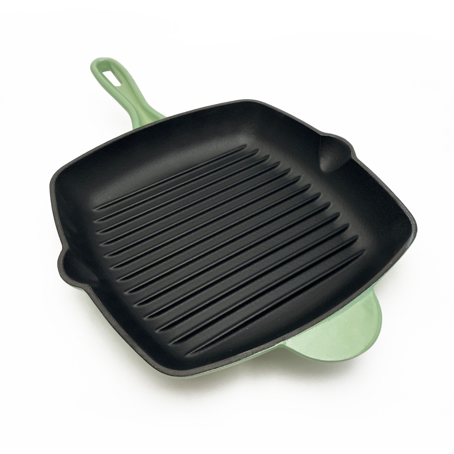 Set de grill y cacerola Cast Iron de hierro fundido verde turquesa, aptos para horno y todo tipo de cocinas