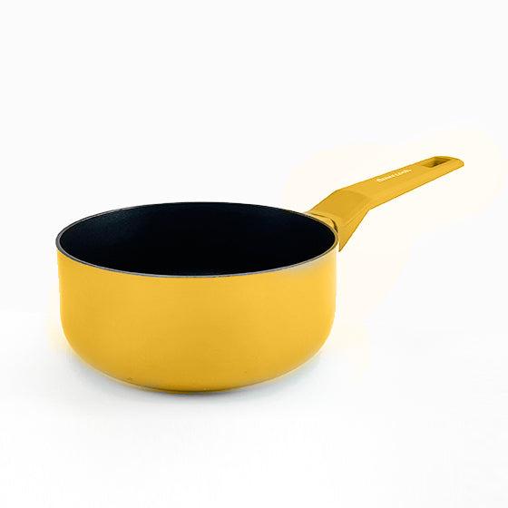 COLORS lemon yellow saucepan, suitable for all types of cookers, including induction 