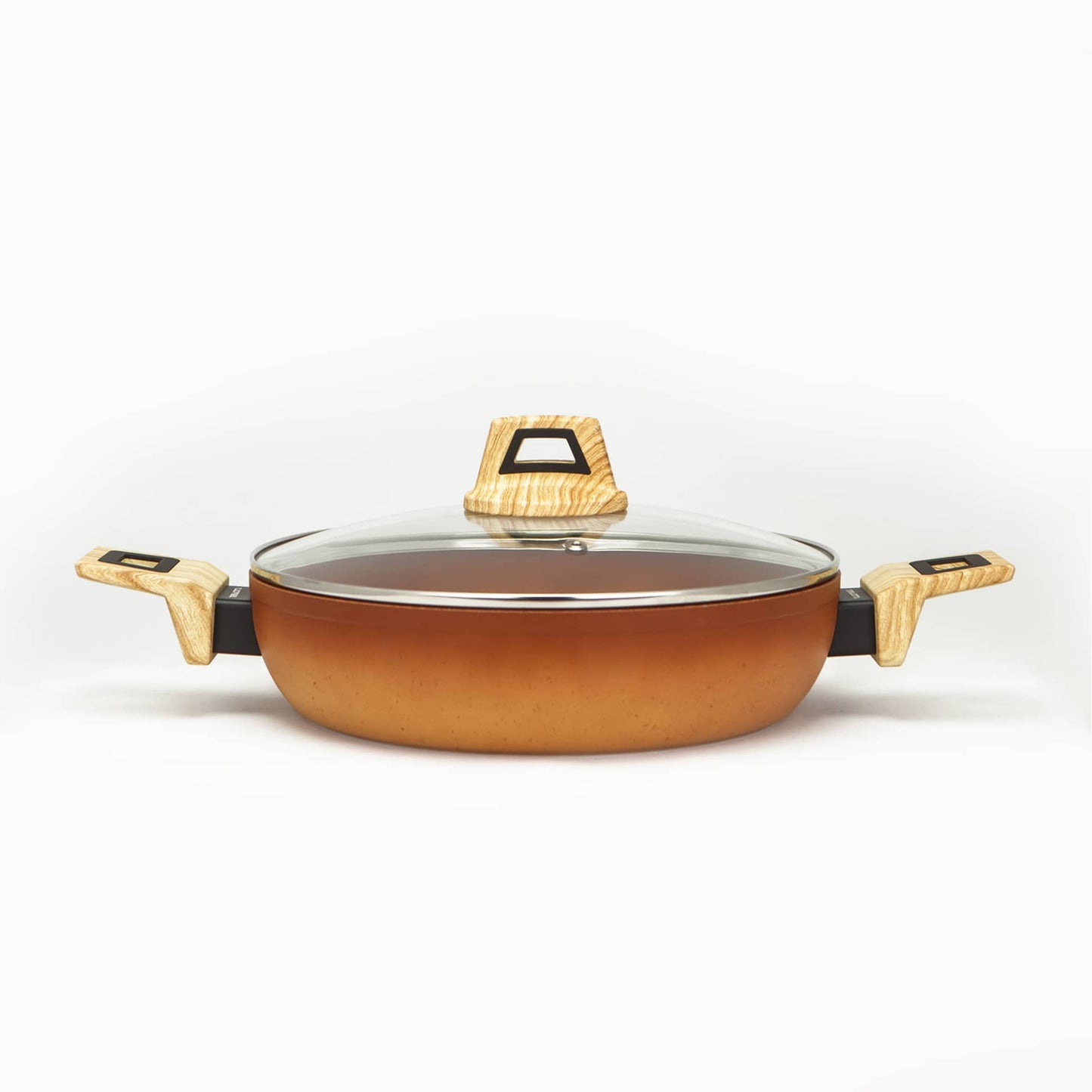 Low saucepan with lid Terracotta