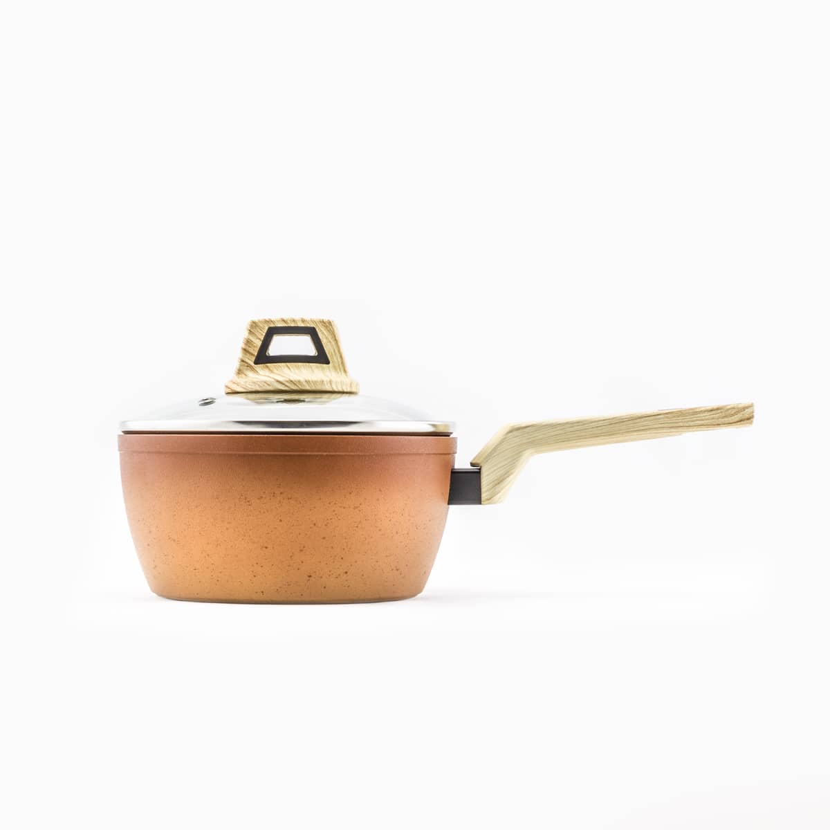 Terracotta saucepan with lid